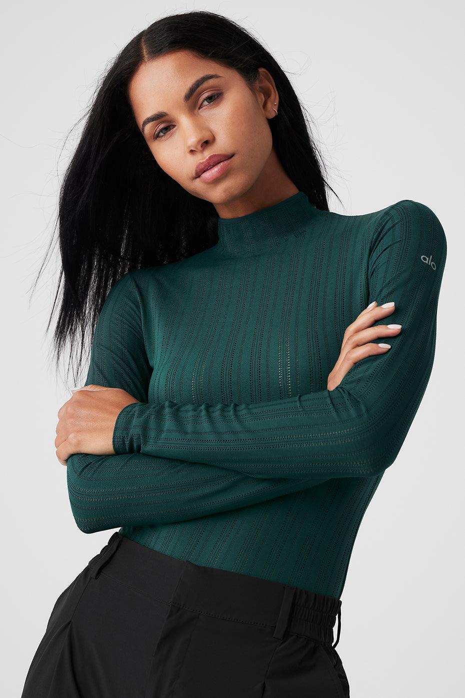 Euphoria Long Sleeve Bodysuit - Midnight Green Product Image