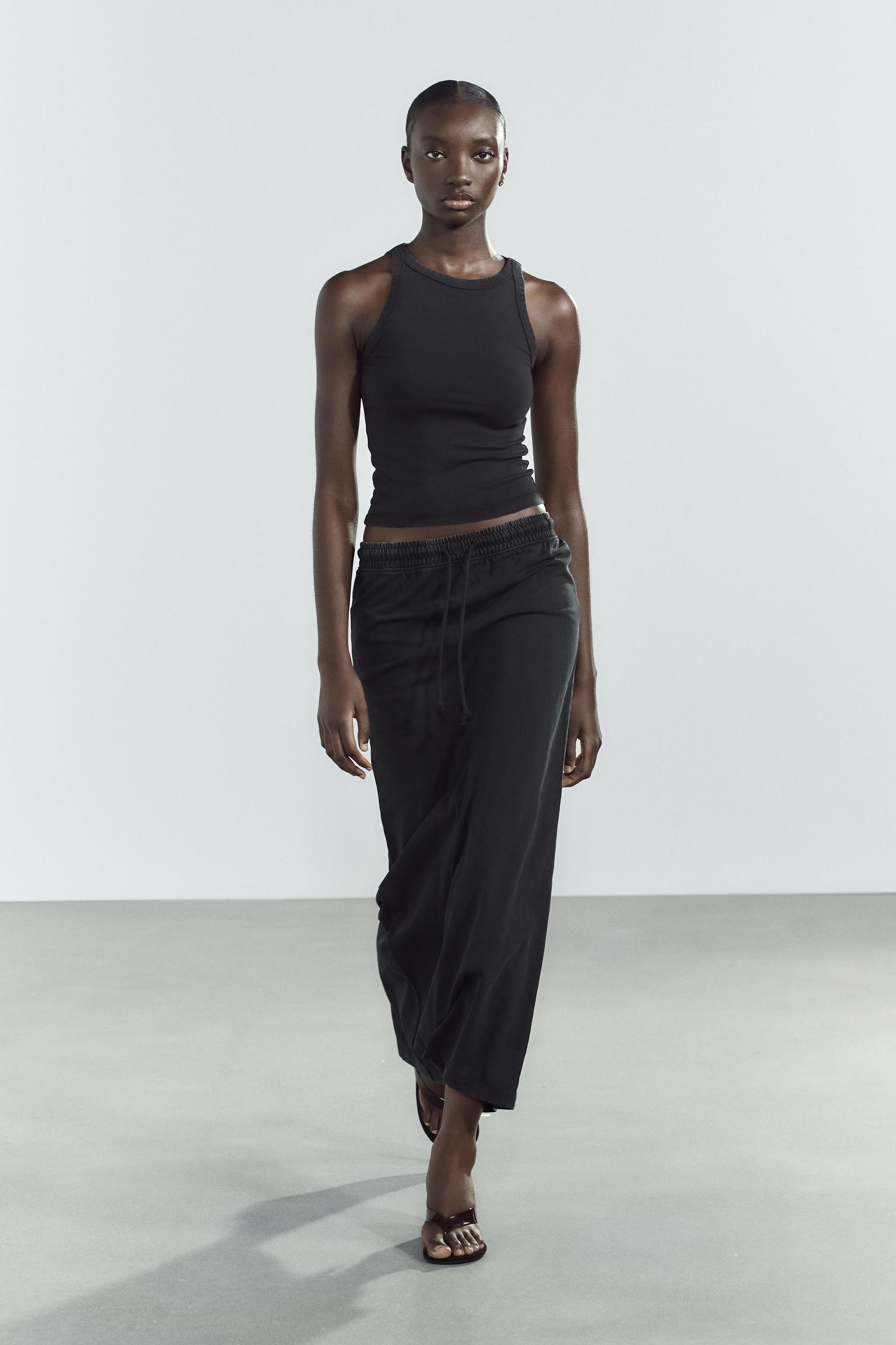 WASHED EFFECT HALTER TOP Product Image