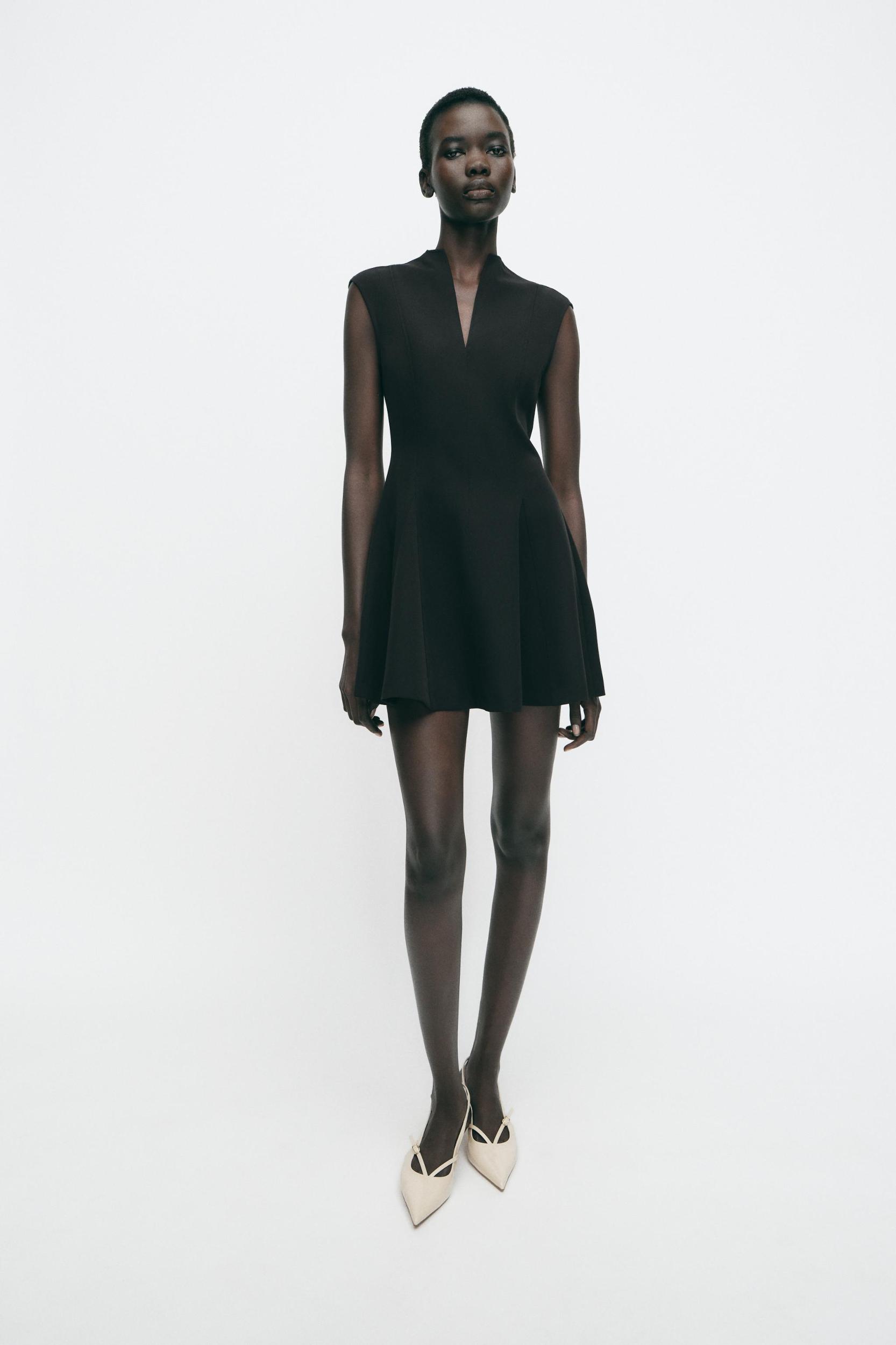 SLEEVELESS CREPE MINI DRESS Product Image