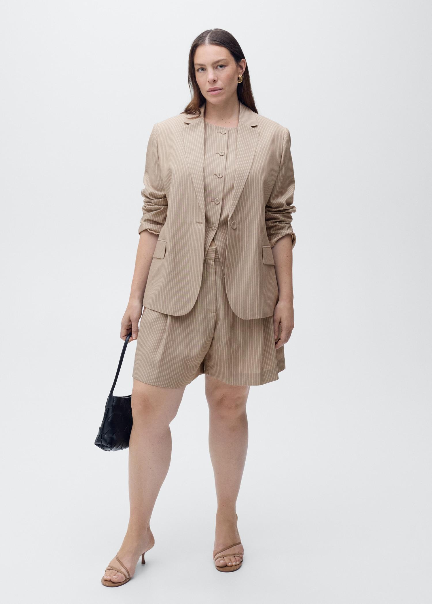 Lyocell suit jacket - Women | MANGO USA Product Image