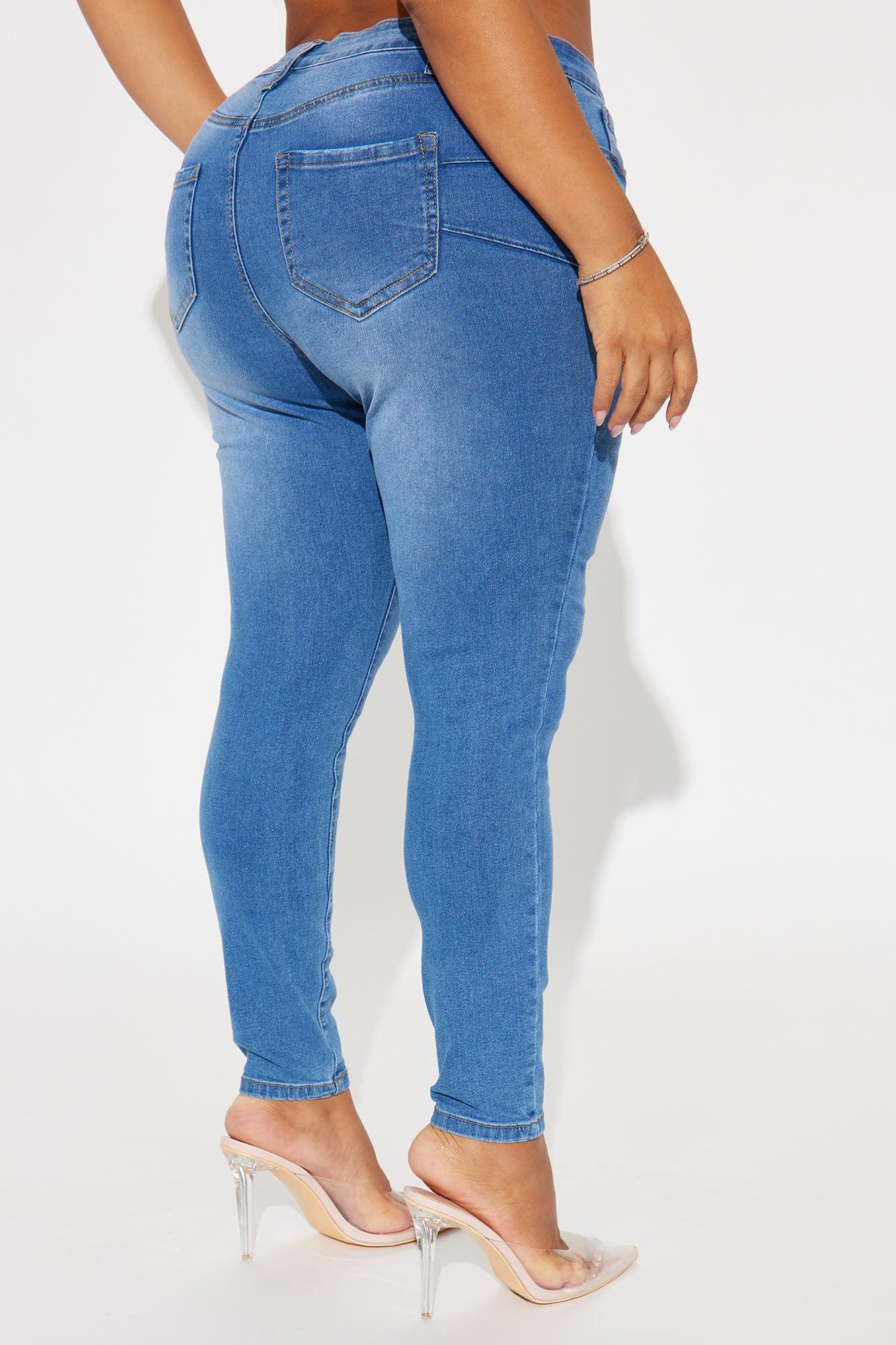 For The Best Stretch Booty Lifting Jeans - Medium Wash Product Image