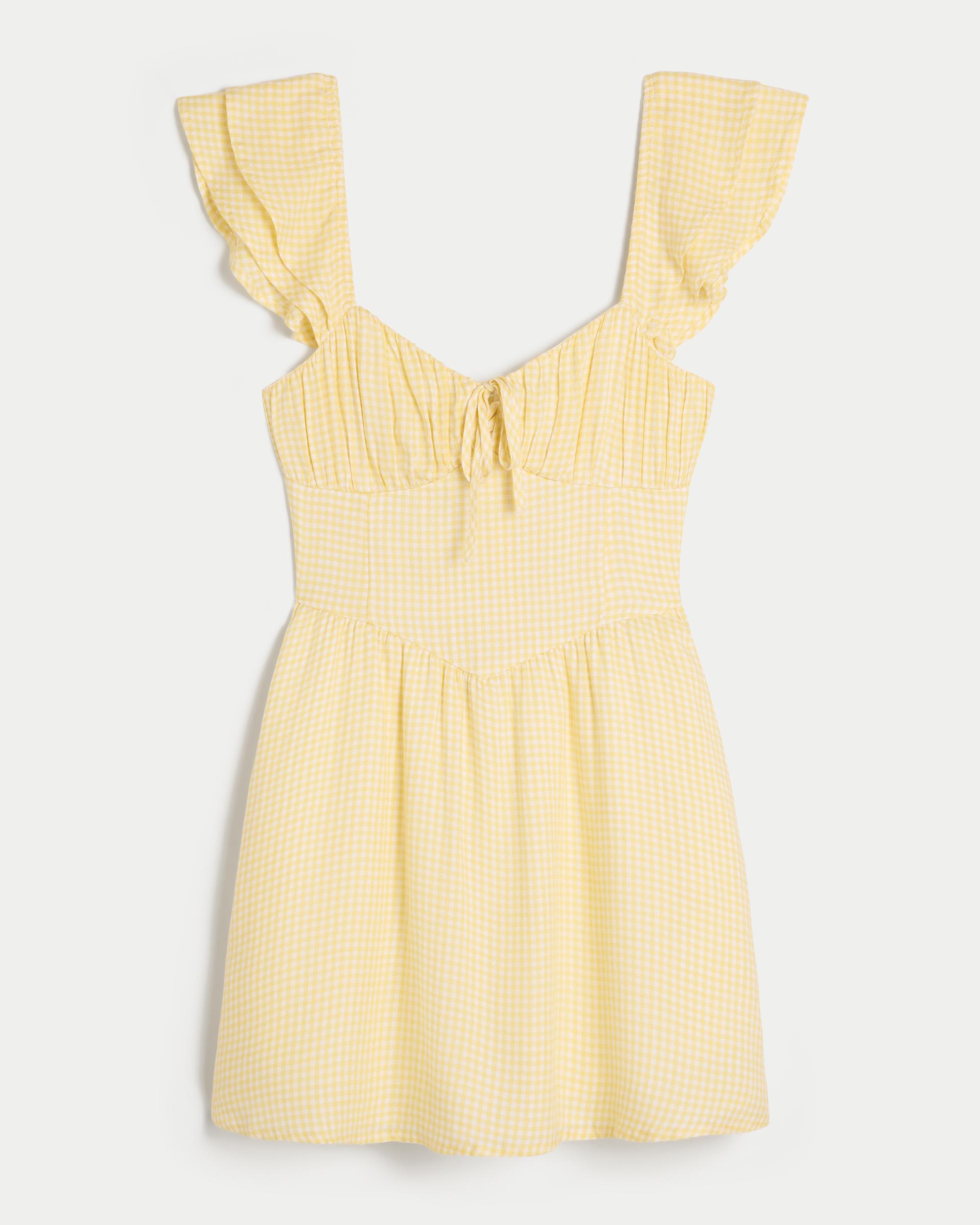 Flutter Sleeve V-Waist Mini Dress Product Image