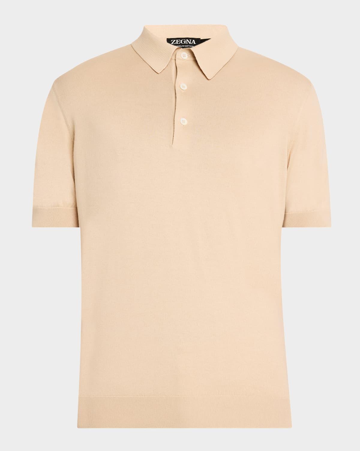 Mens Premium Cotton Short-Sleeve Polo Sweater Product Image