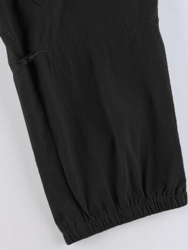 Size Friendly Pocket Drawstring Parachute Cargo Pants Product Image