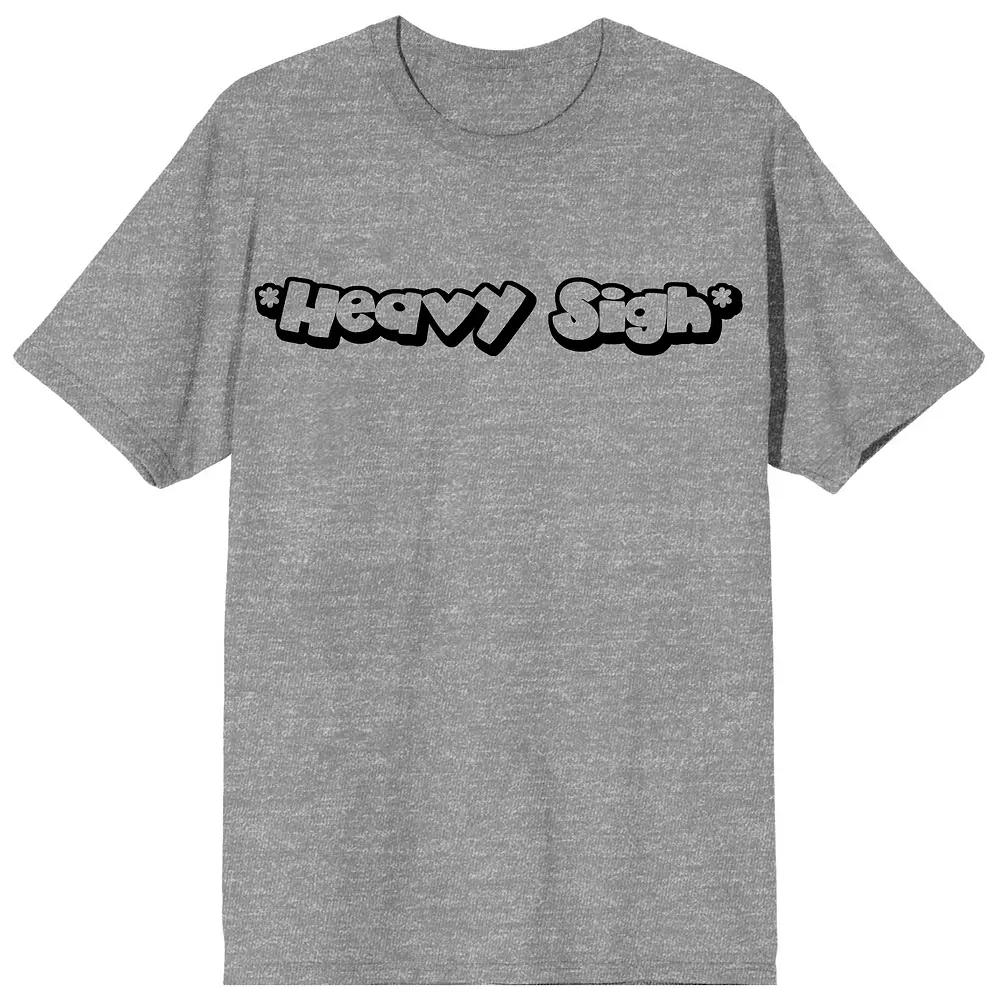Men's Heavy Sigh in Asterisks Tee, Size: Small, Gray Product Image