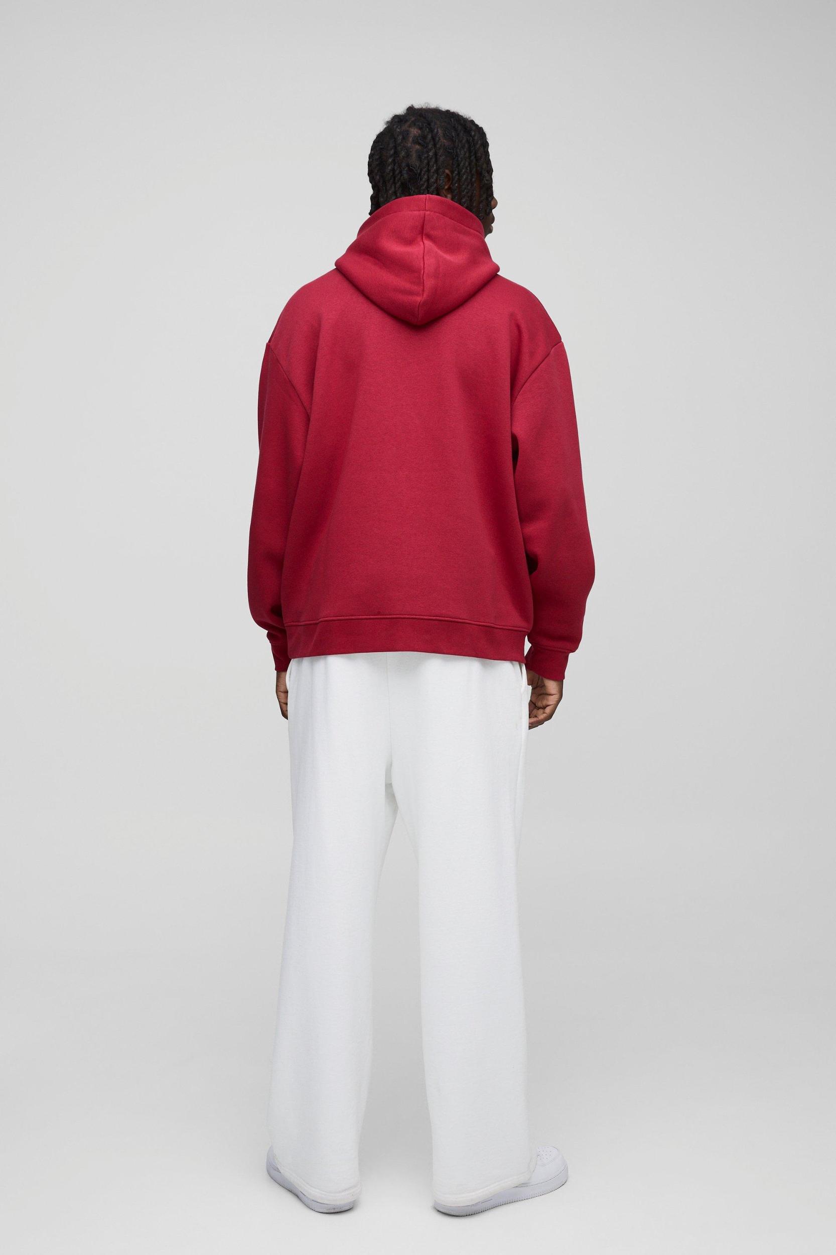 Oversized OFCL Applique Hoodie | boohooMAN USA Product Image