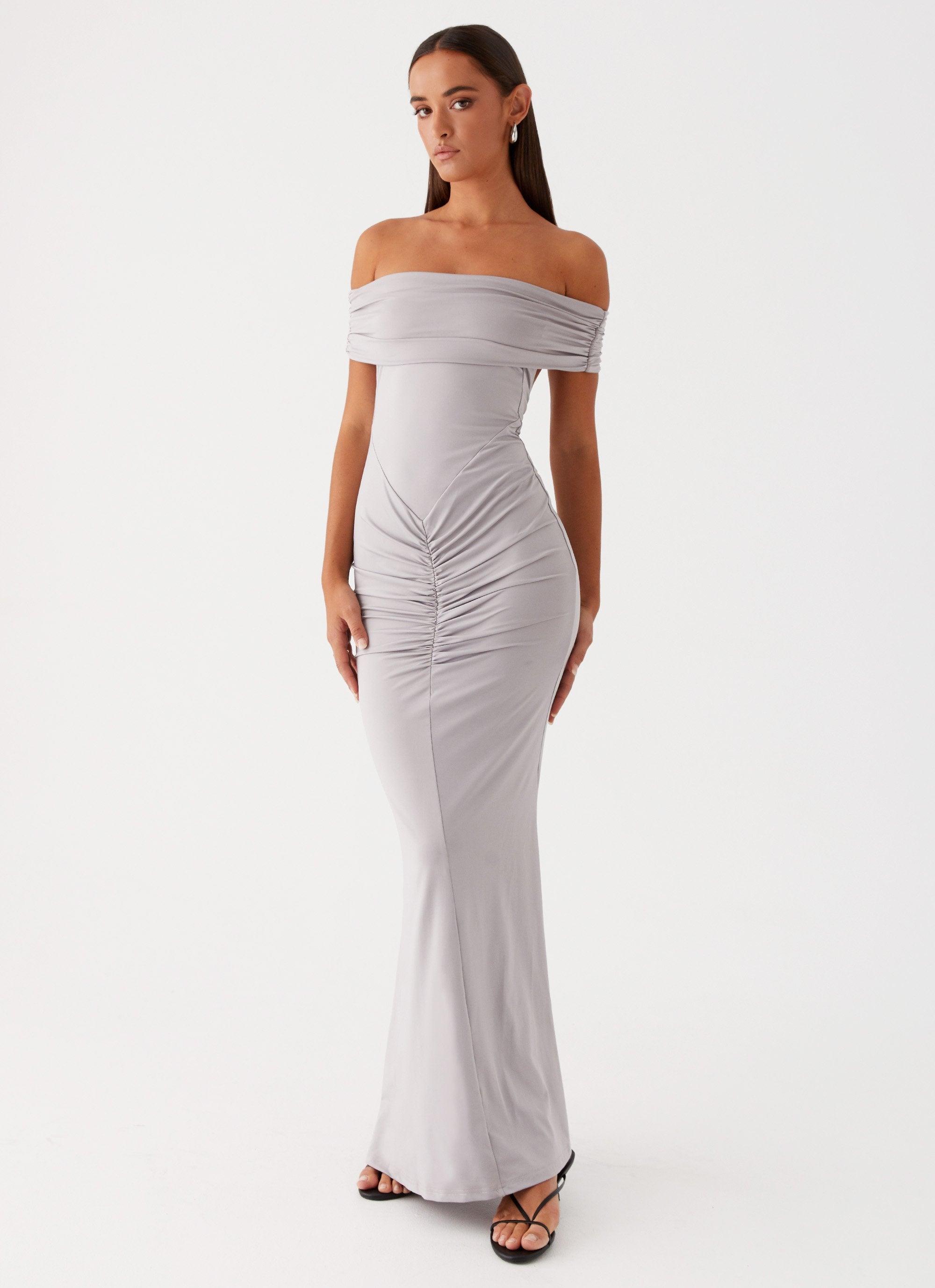 Dancefloor Maxi Dress - Grey Product Image