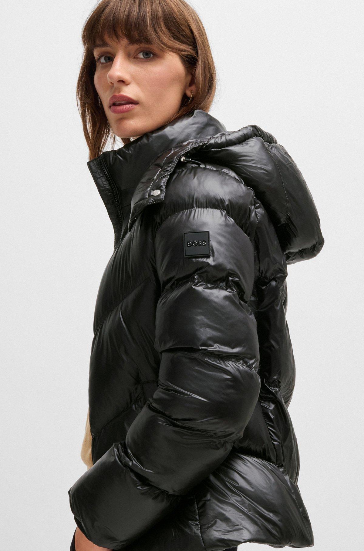 Water-repellent padded jacket with adjustable hood Product Image