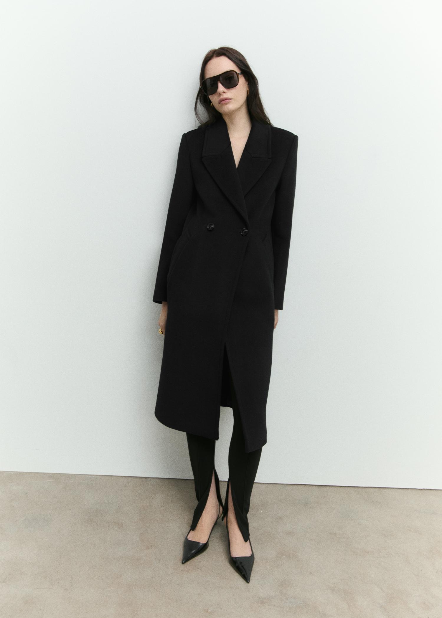 Lapels wool coat - Women | MANGO USA Product Image