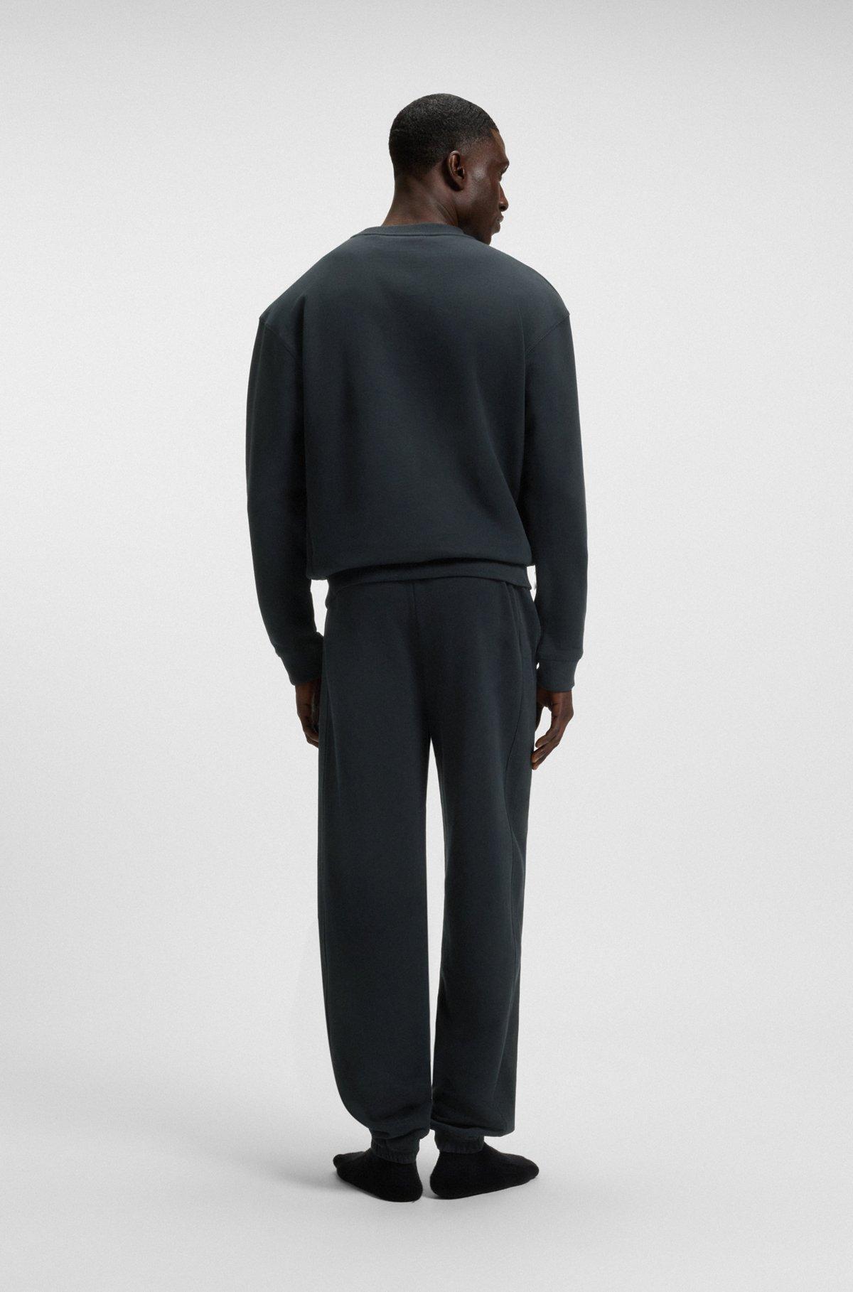 Cotton-terry tracksuit bottoms with embroidered logo Product Image