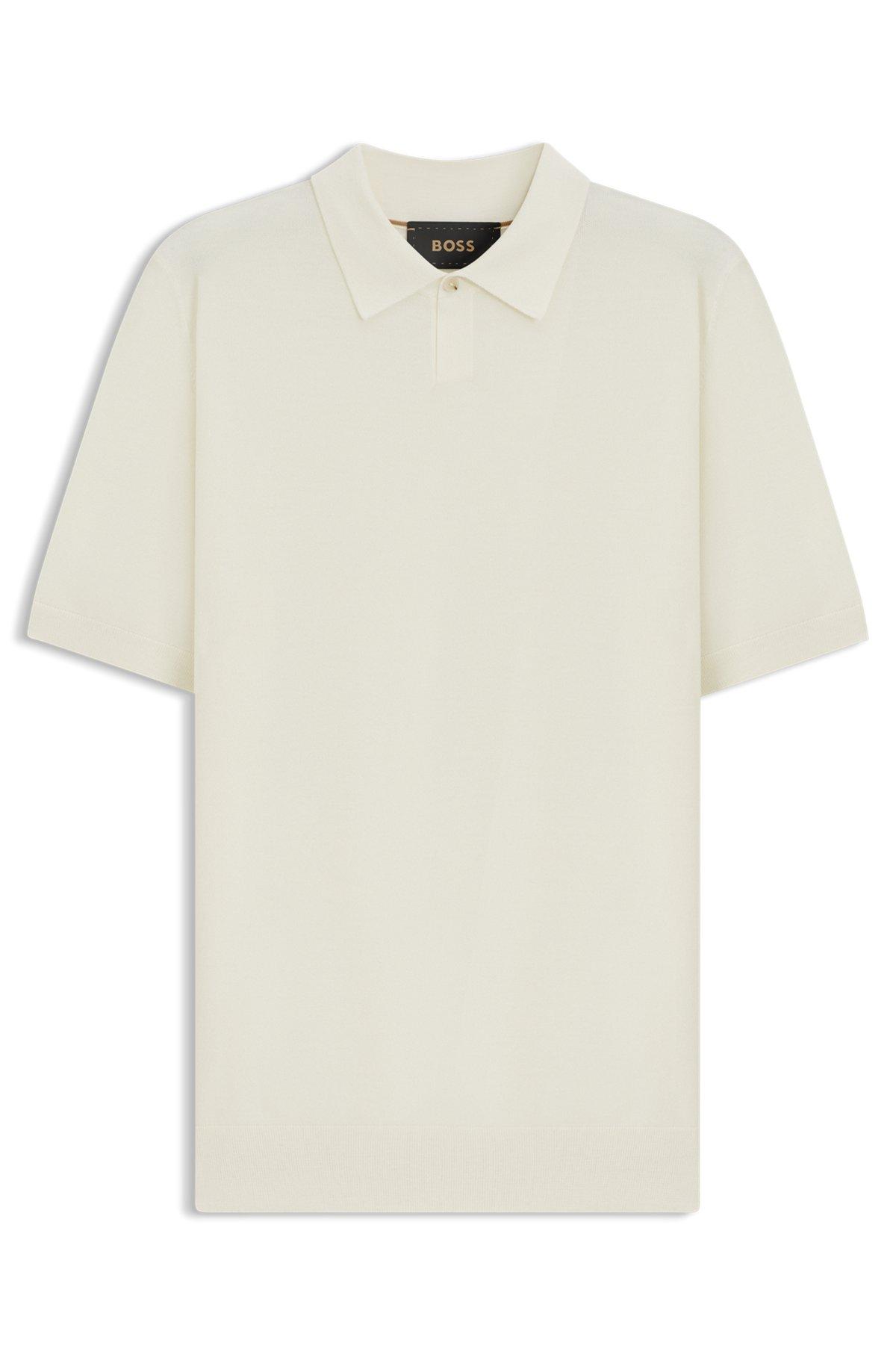 Knit polo sweater in virgin wool Product Image