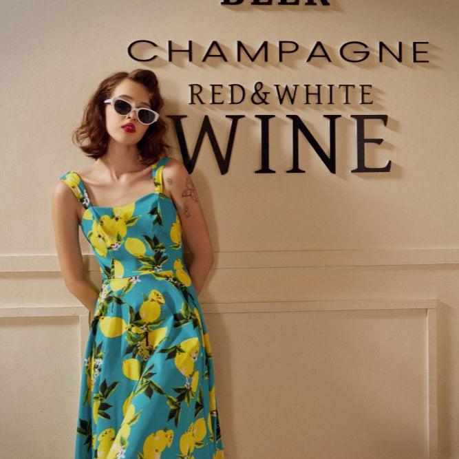 Lemon Print Swing Dress Product Image