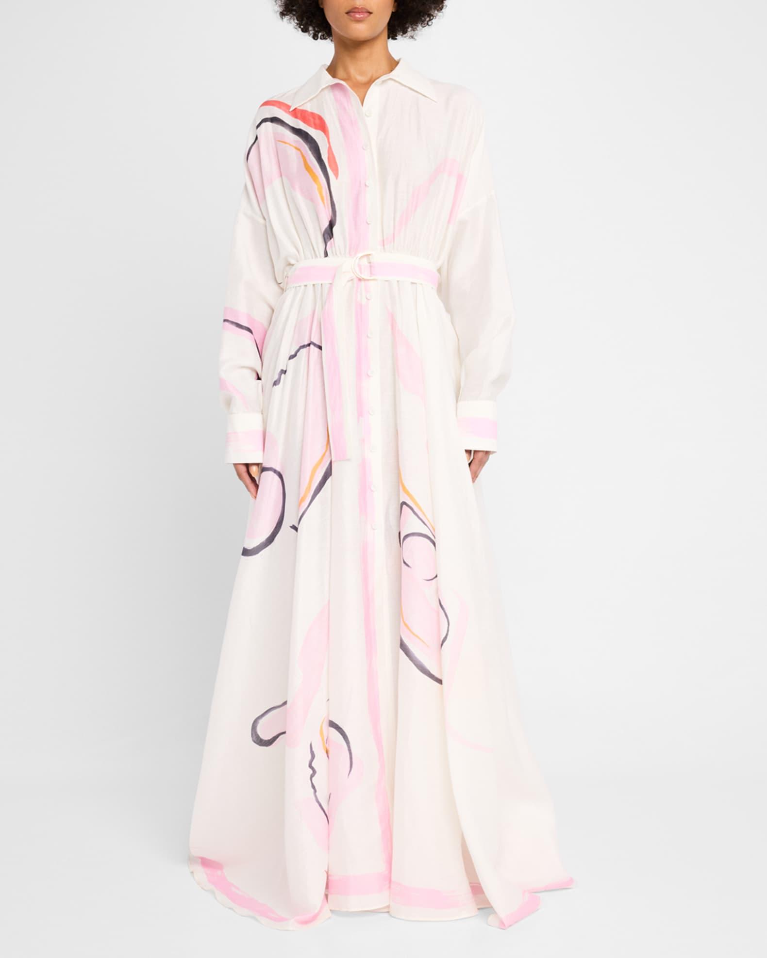 Pennar Belted Long-Sleeve Maxi Dress Product Image