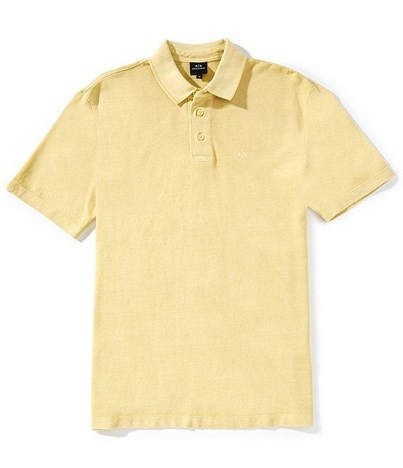 Armani Exchange Washed Pique Short Sleeve Polo Shirt Product Image
