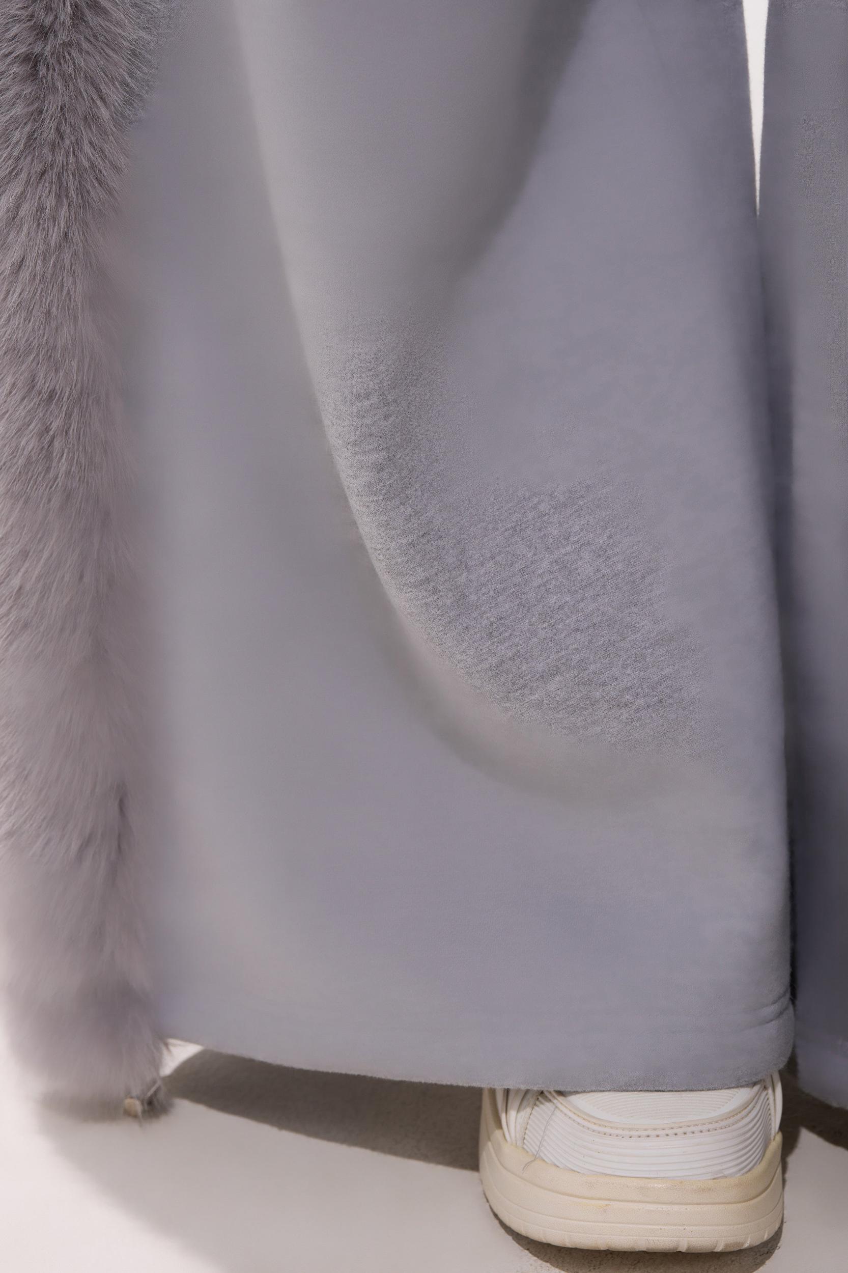 LUXE FUR JOGGER IN GREY Product Image