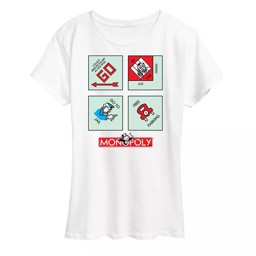 Women's Monopoly Corner Squares Graphic Tee,  Product Image