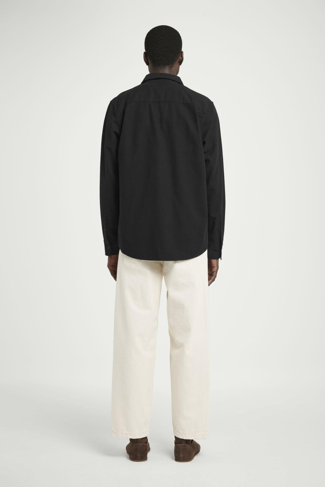 Mens SECONDSKIN Leather Full-Zip Overshirt Product Image