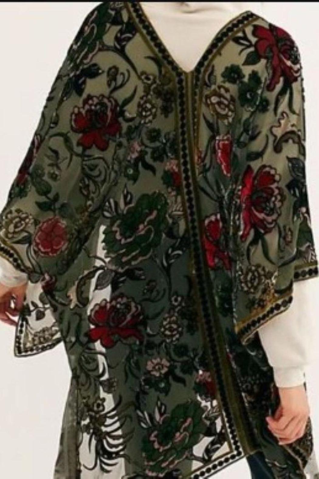 Muse Burn Out Velvet Kimono Product Image