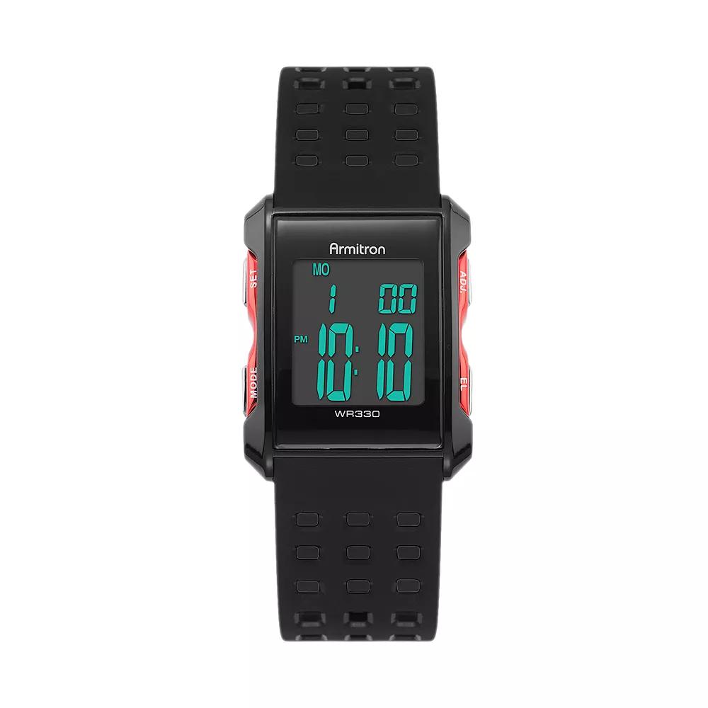 Armitron Mens Digital Chronograph Watch - 40/8177RED Black Product Image