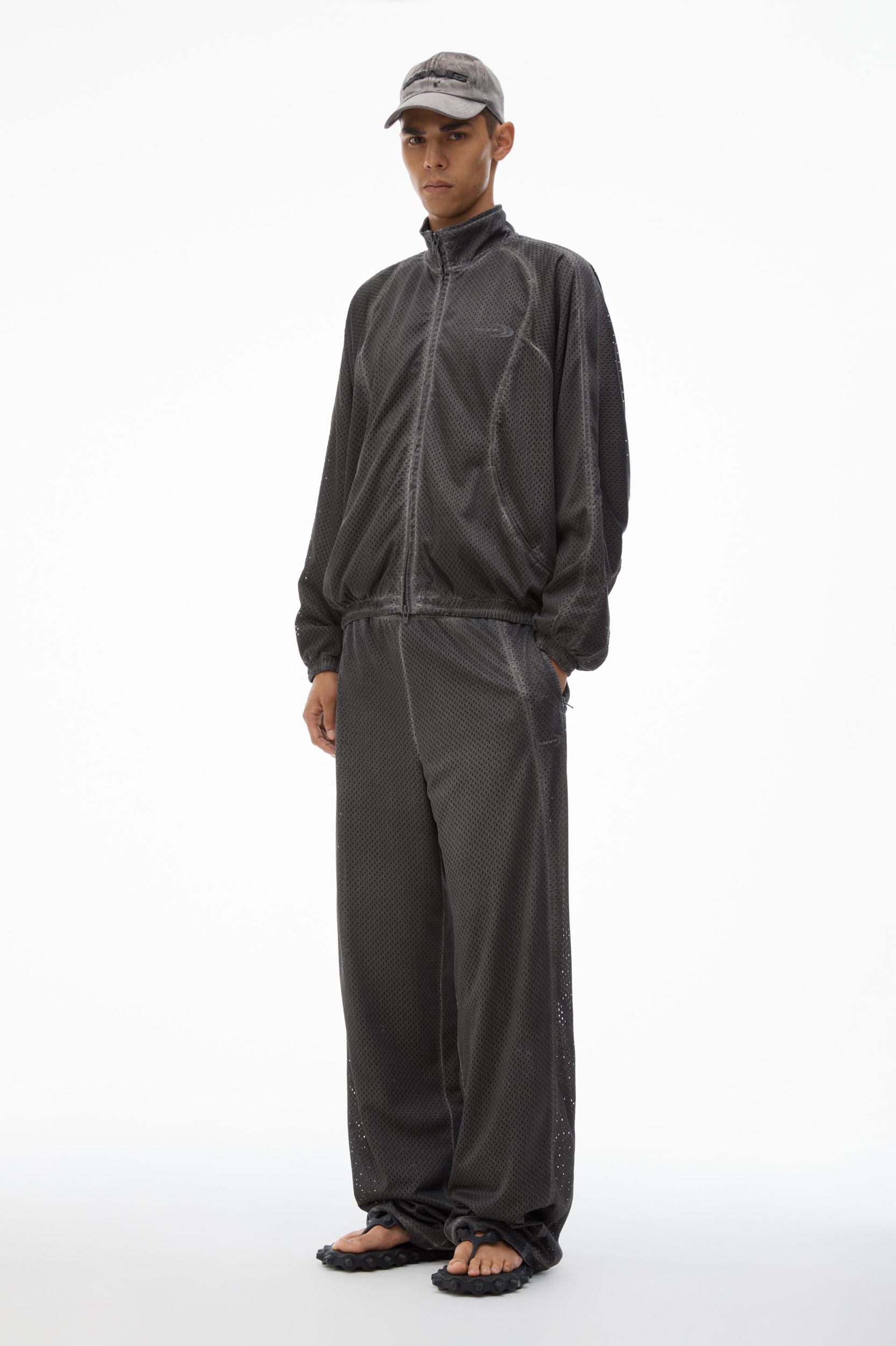 Unisex Track Jacket In Perforated Mesh Product Image