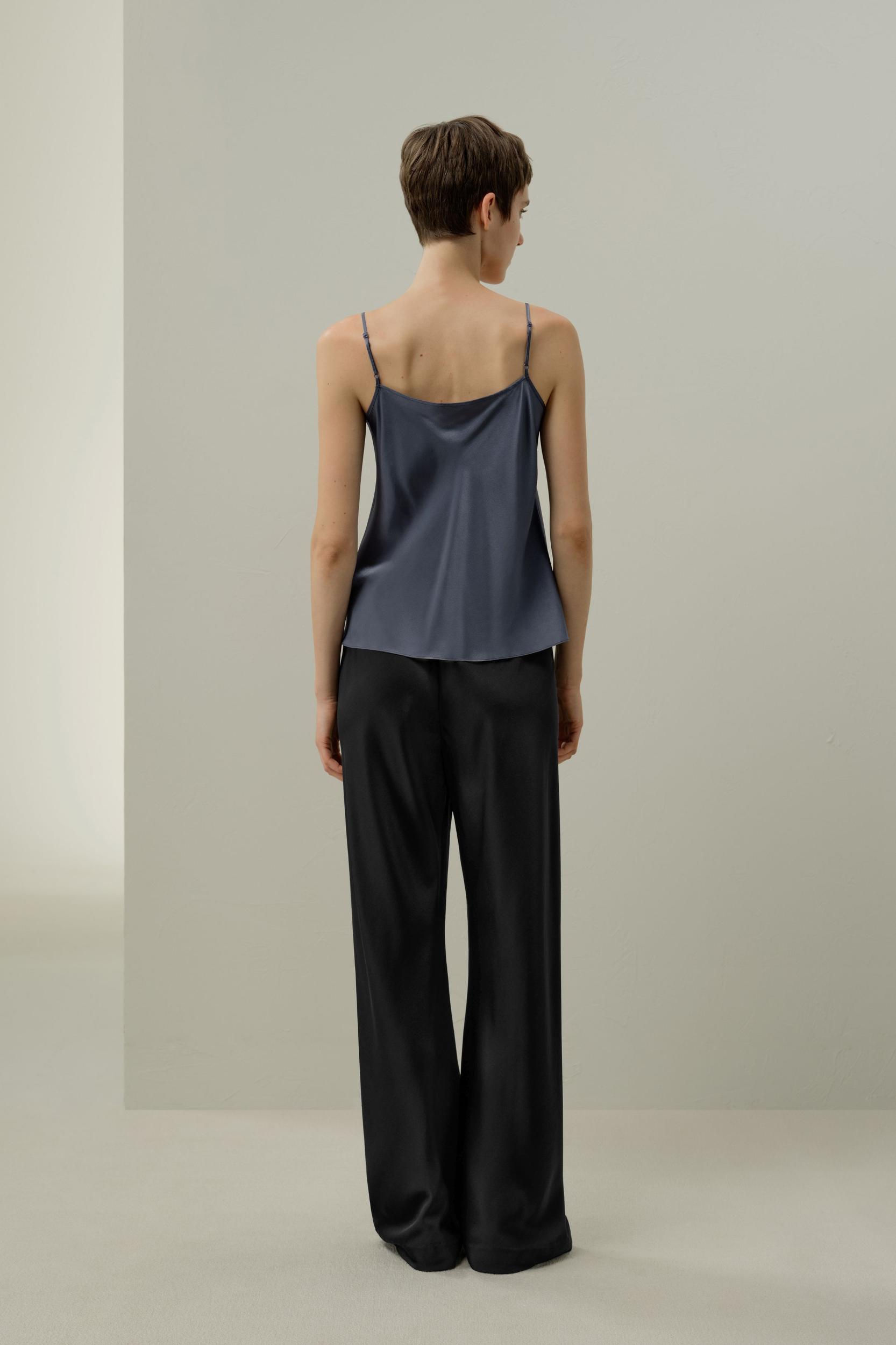 Lace-Trimmed Silk Camisole Product Image