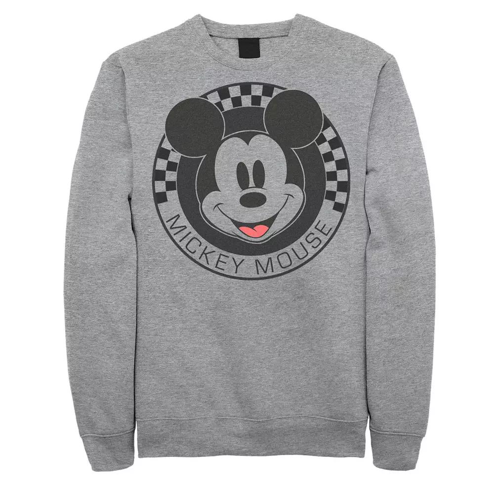 Men's Disney's Mickey And Friends Mickey Mouse Checkerboard Circle Sweatshirt,  Product Image