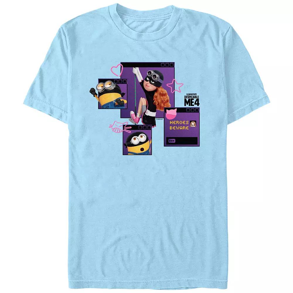 Men's Despicable Me 4 Heroes Beware Tabs Graphic Tee,  Product Image