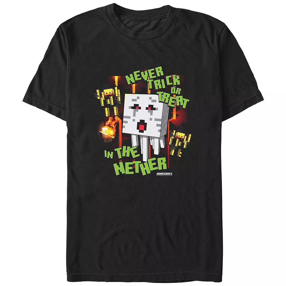 Men's Minecraft Never Trick Or Treat Graphic Tee, Size: XL, Black Product Image