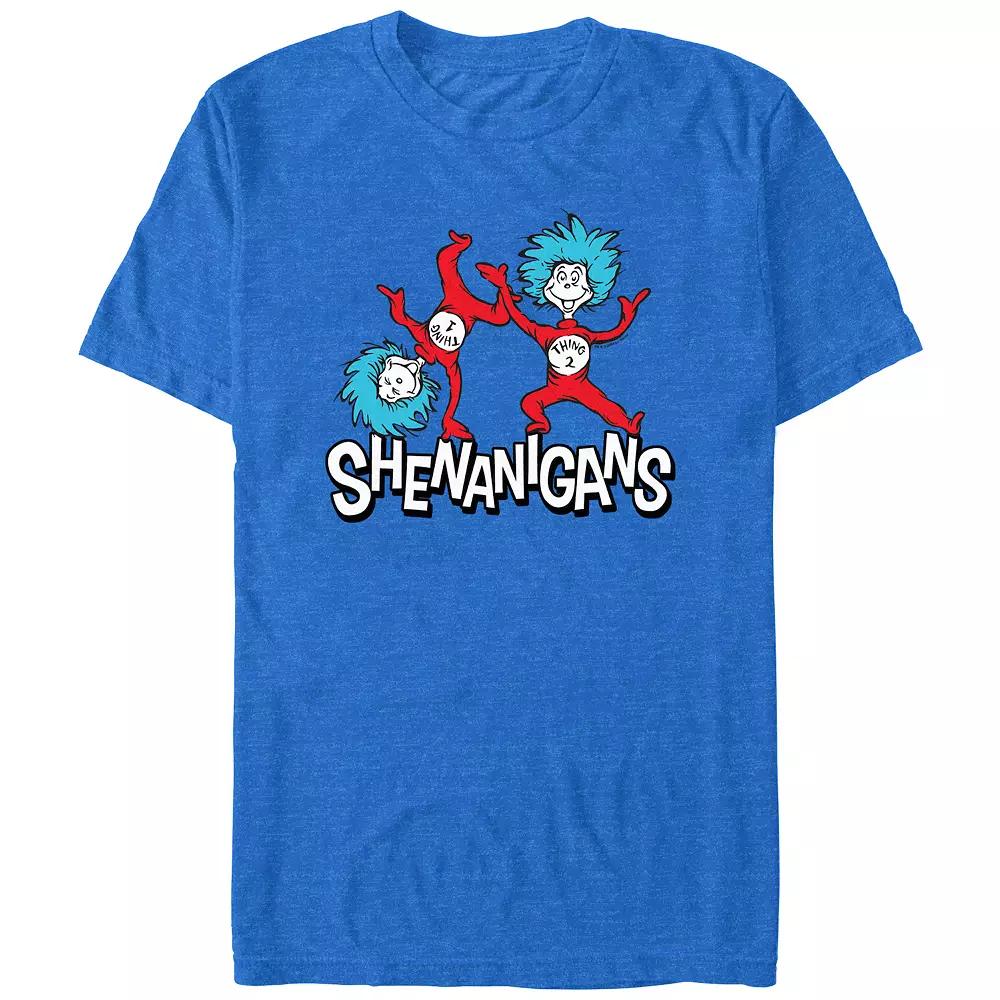 Men's Dr. Seuss Shenanigans Graphic Tee, Size: Small, Royal Grey Product Image