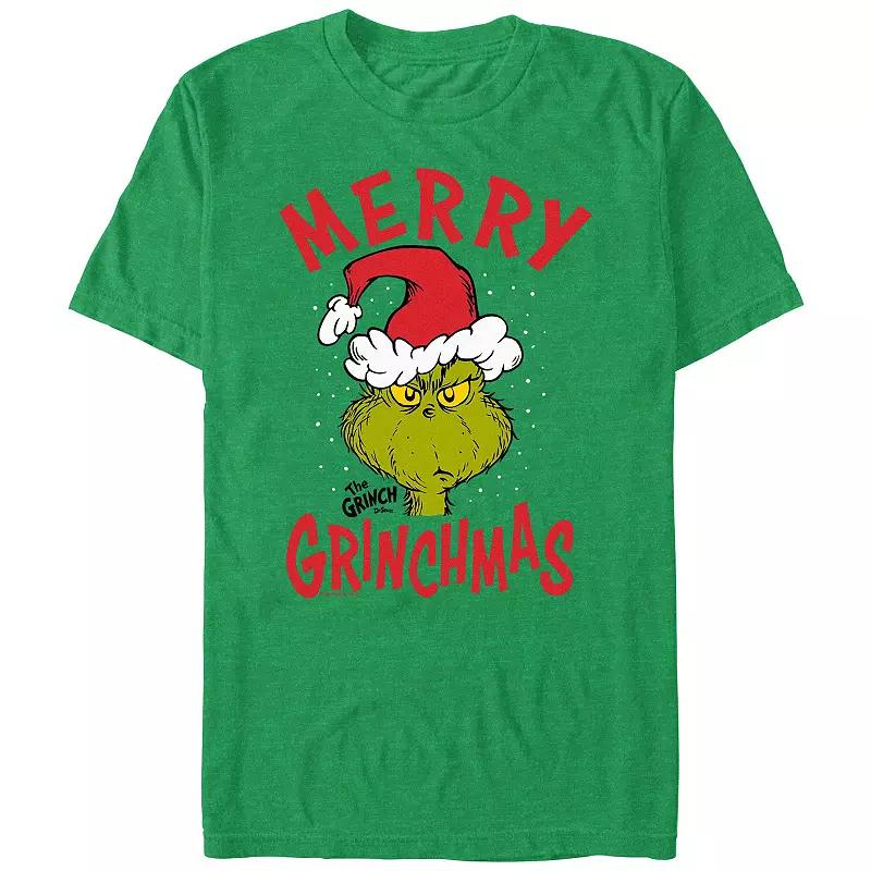 Big & Tall Dr. Seuss The Grinch Merry Christmas Graphic Tee, Men's,  Product Image