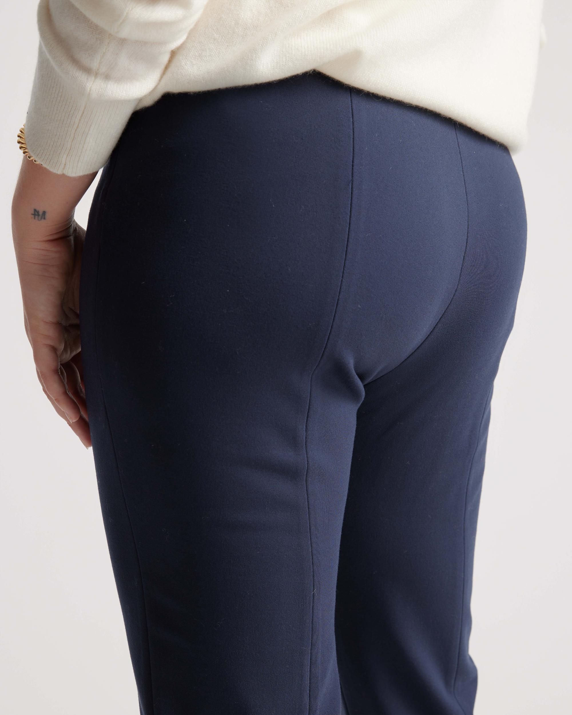 Quince | Women's Ultra-Stretch Ponte Pintuck Ankle Pants Rayon Product Image