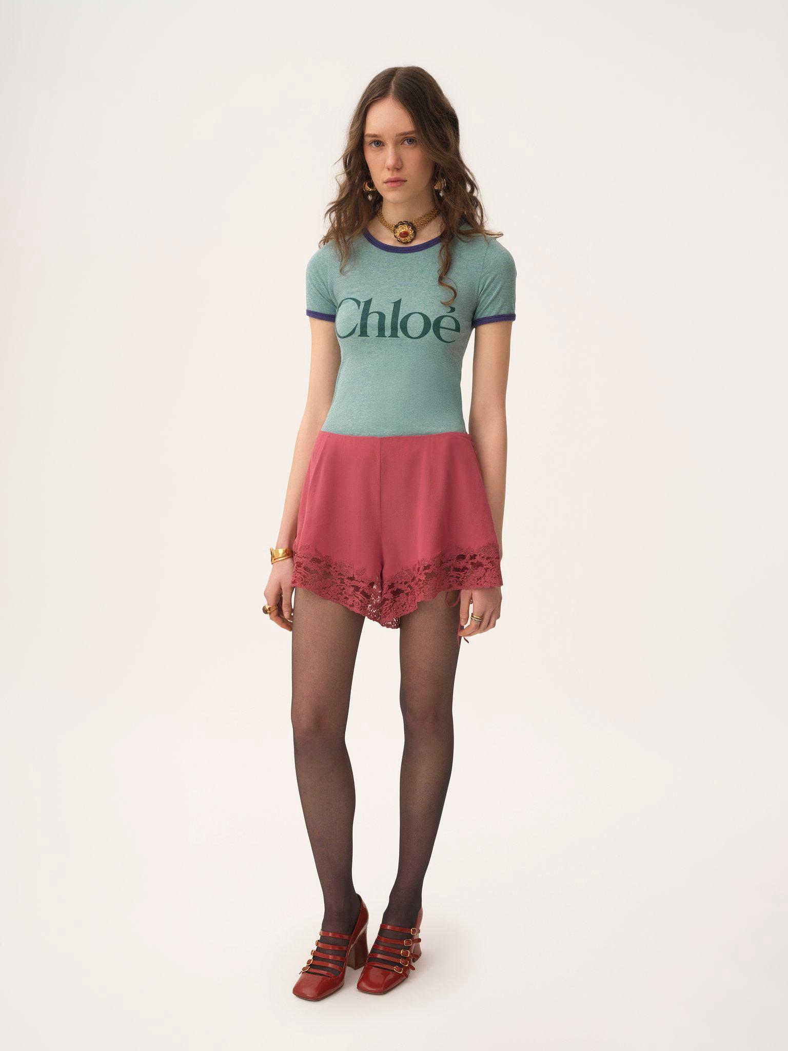 Fitted logo T-shirt in cotton-mix jersey Product Image