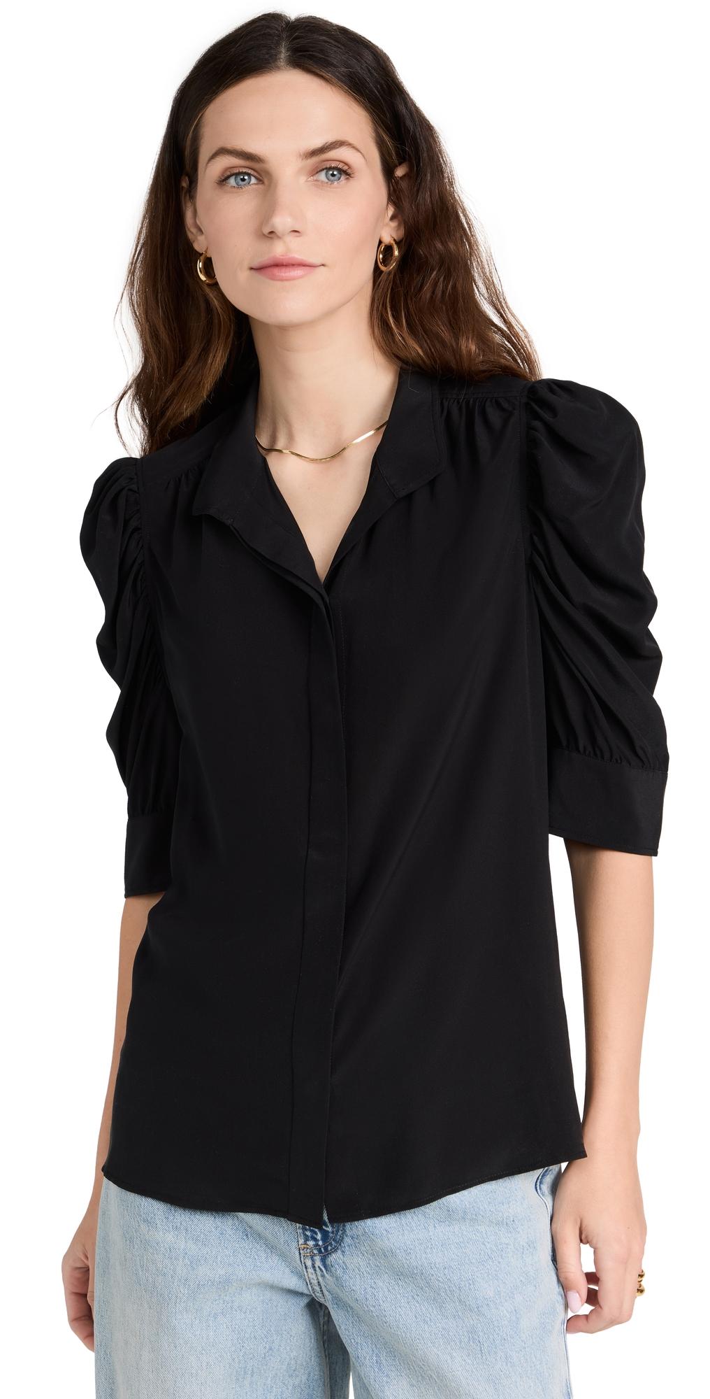 Frame Gillian Puffed Shoulder Blouse Product Image