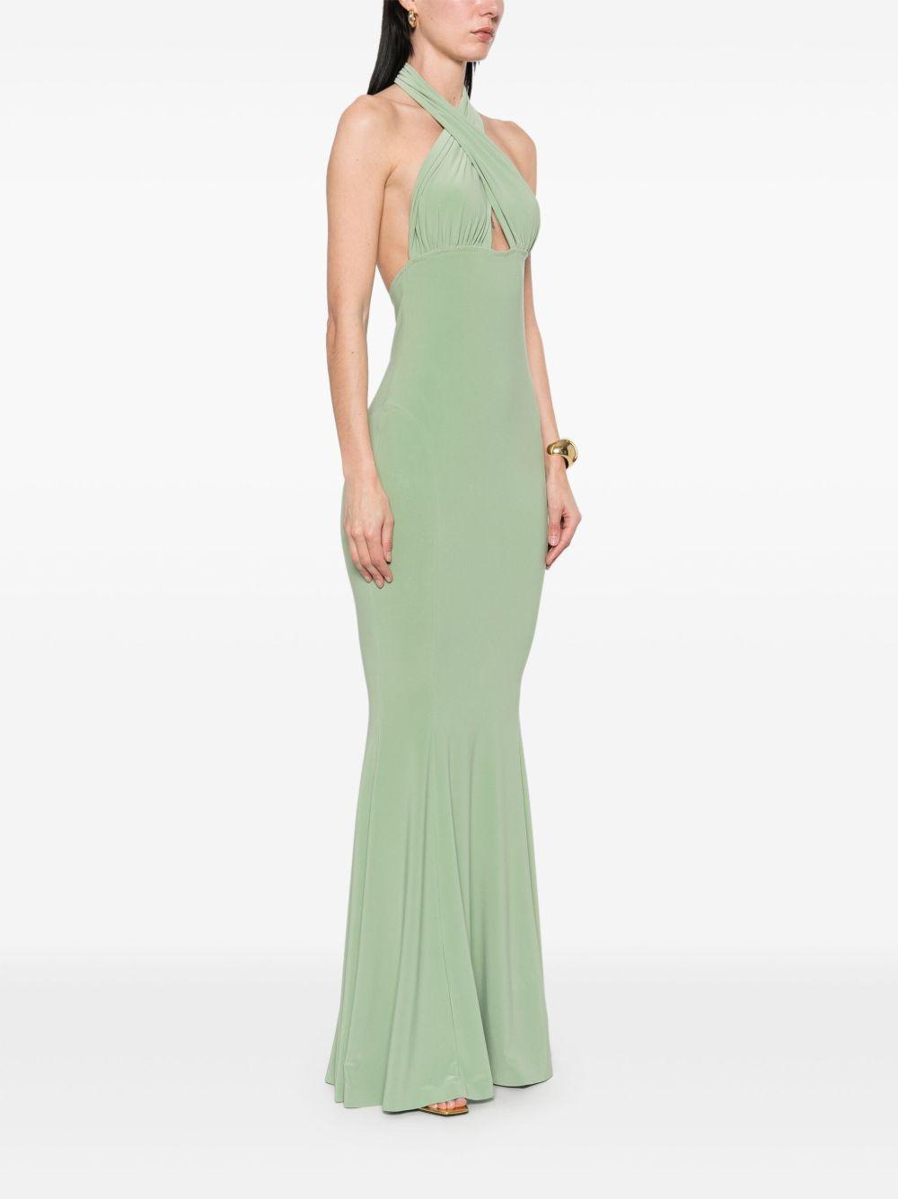 cross-halter fishtail gown Product Image