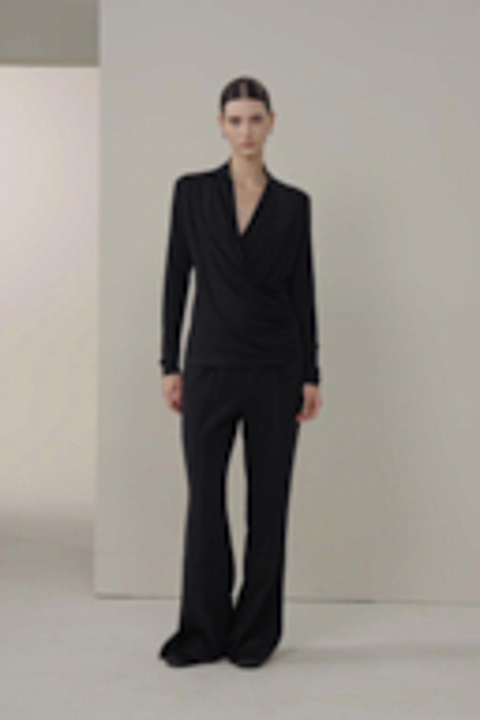 Silk Breeze Jersey Stretch Wrap Top Product Image