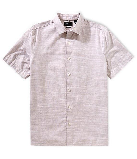 Perry Ellis Cotton Dobby Short Sleeve Woven Shirt Product Image