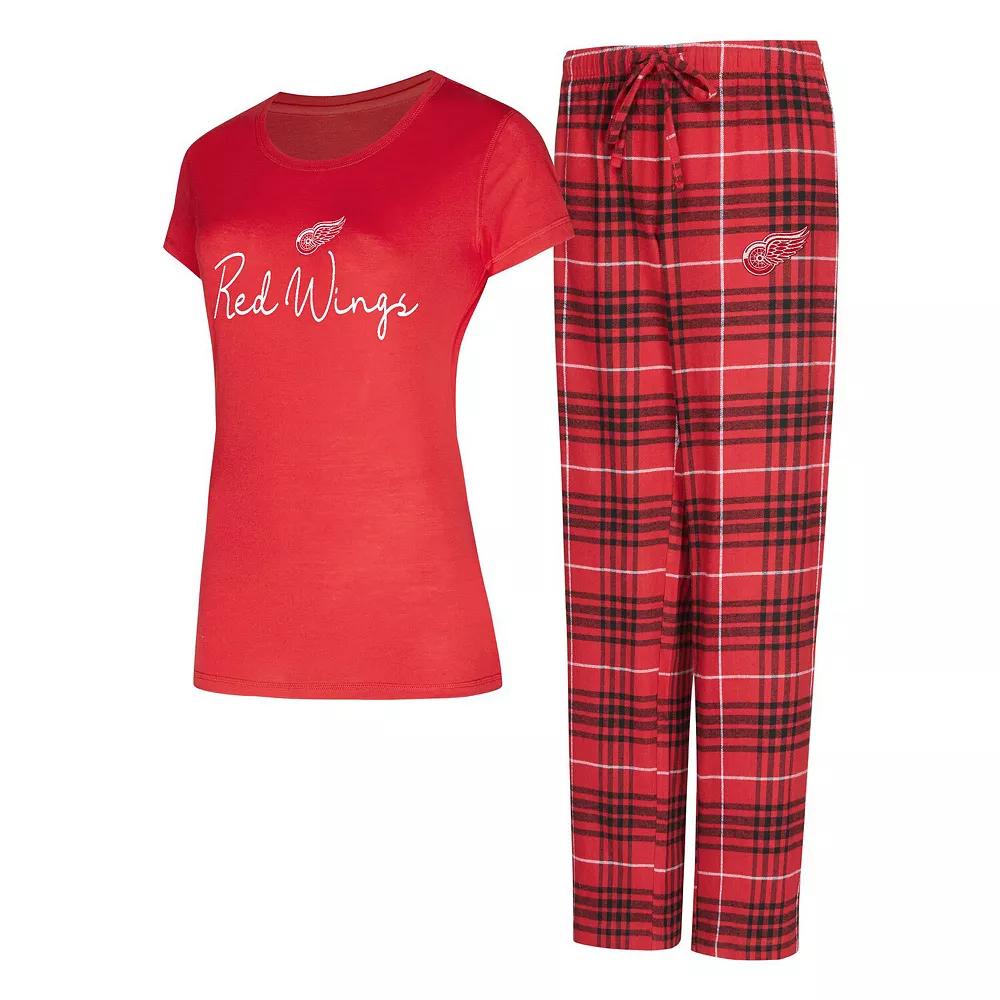 Women's Concepts Sport Detroit Red Wings Vector T-Shirt & Pants Sleep Set, Size: Large Product Image
