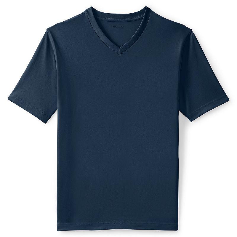 Men's Lands' End Super-T V-Neck Tee,  Product Image