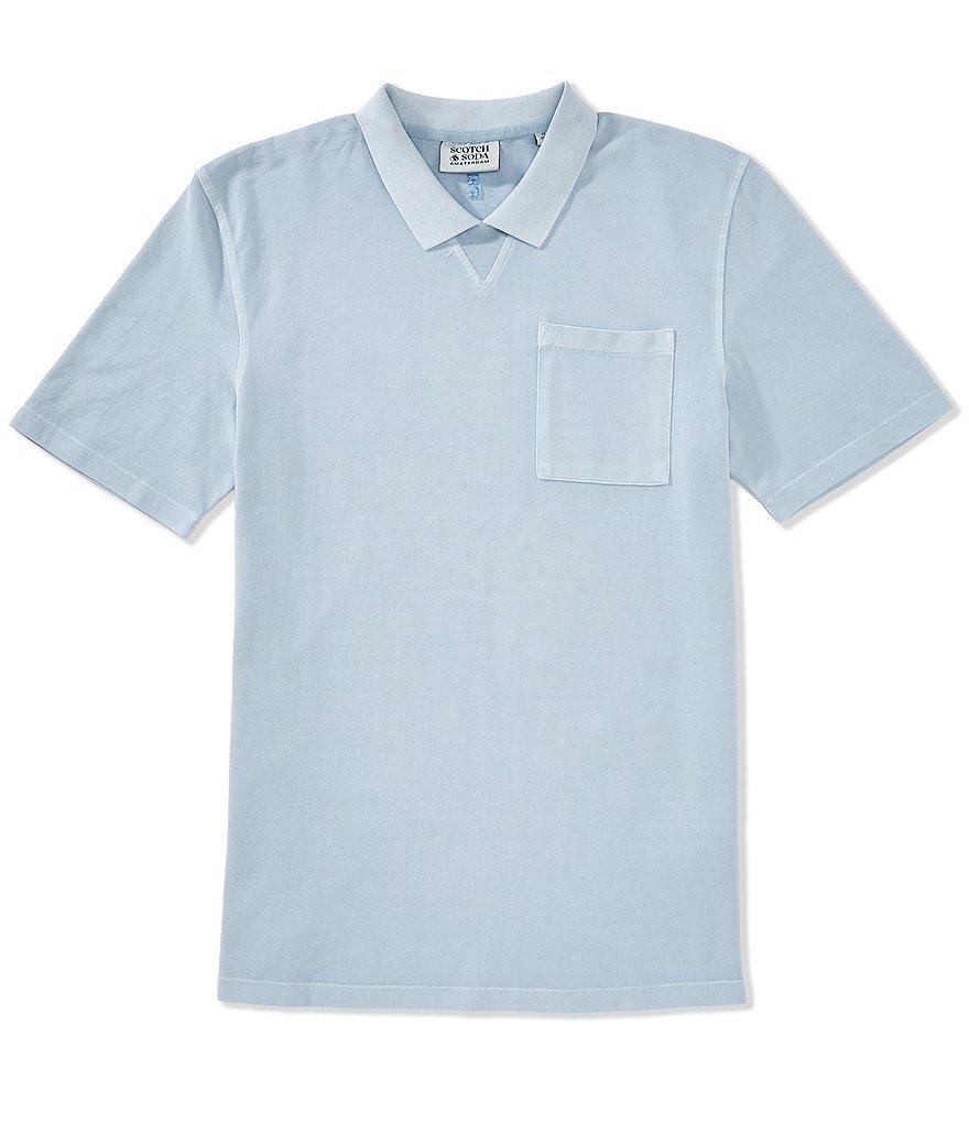Scotch & Soda Washed Short Sleeve Polo Shirt Product Image