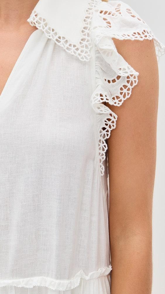 Sea Marja Embroidery Flutter Sleeve Dress | Shopbop Product Image