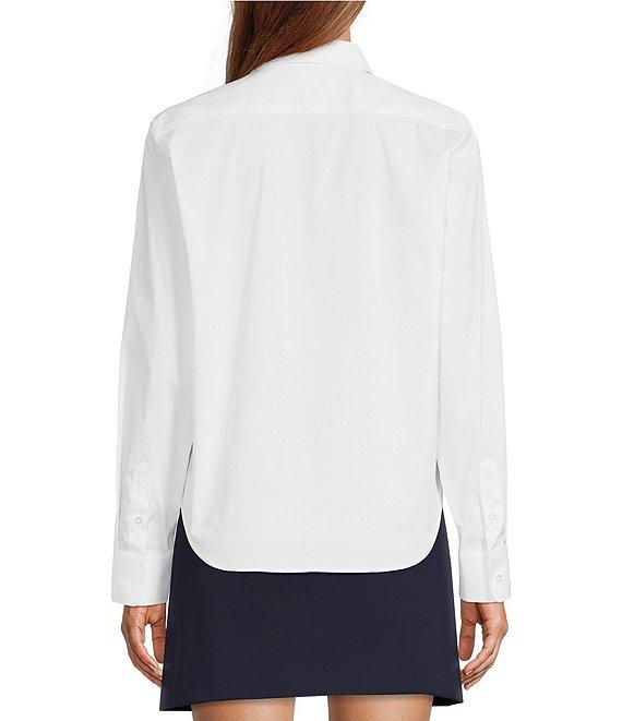Antonio Melani Mallory Long Sleeve Point Collar Stretch Poplin Blouse Product Image