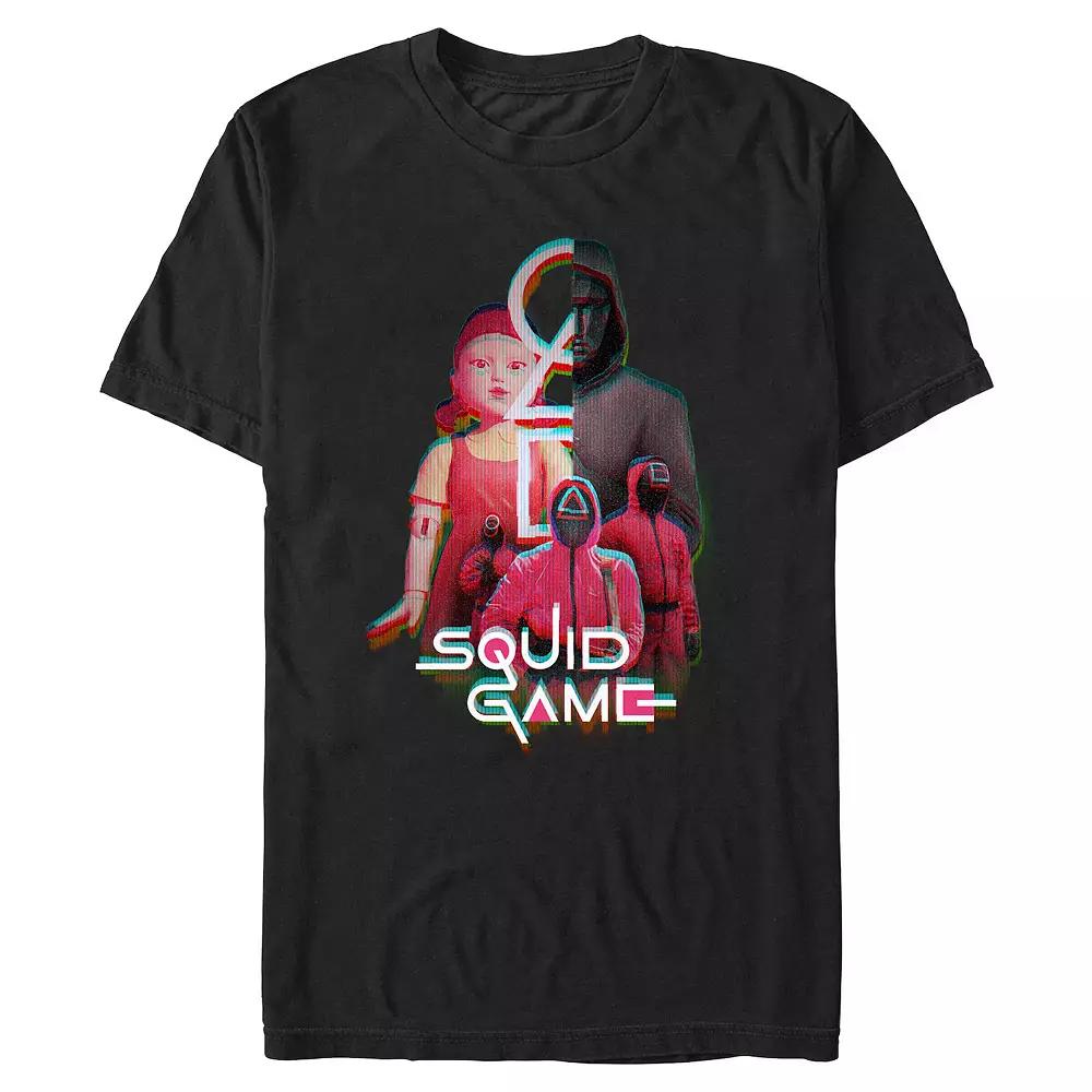 Men's Squid Game Character Glitch Graphic Tee,  Product Image