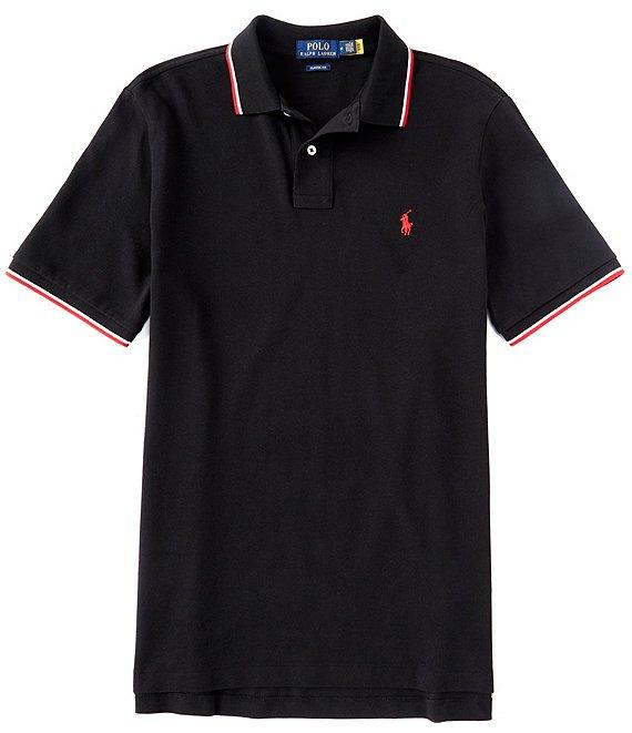 Polo Ralph Lauren Classic Fit Tipped Mesh Short Sleeve Polo Shirt Product Image