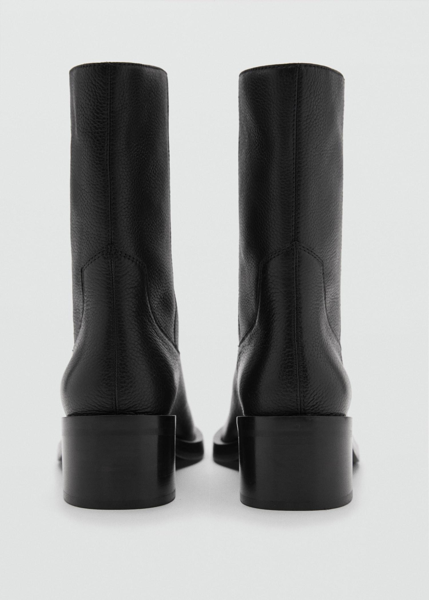 Squared toe leather ankle boots - Women | MANGO USA Product Image