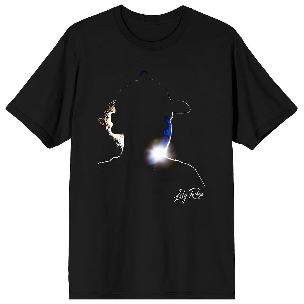 Men's Lily Rose Singer Silhouette Short Sleeve Graphic T-Shirt, Size: XXL, Black Product Image