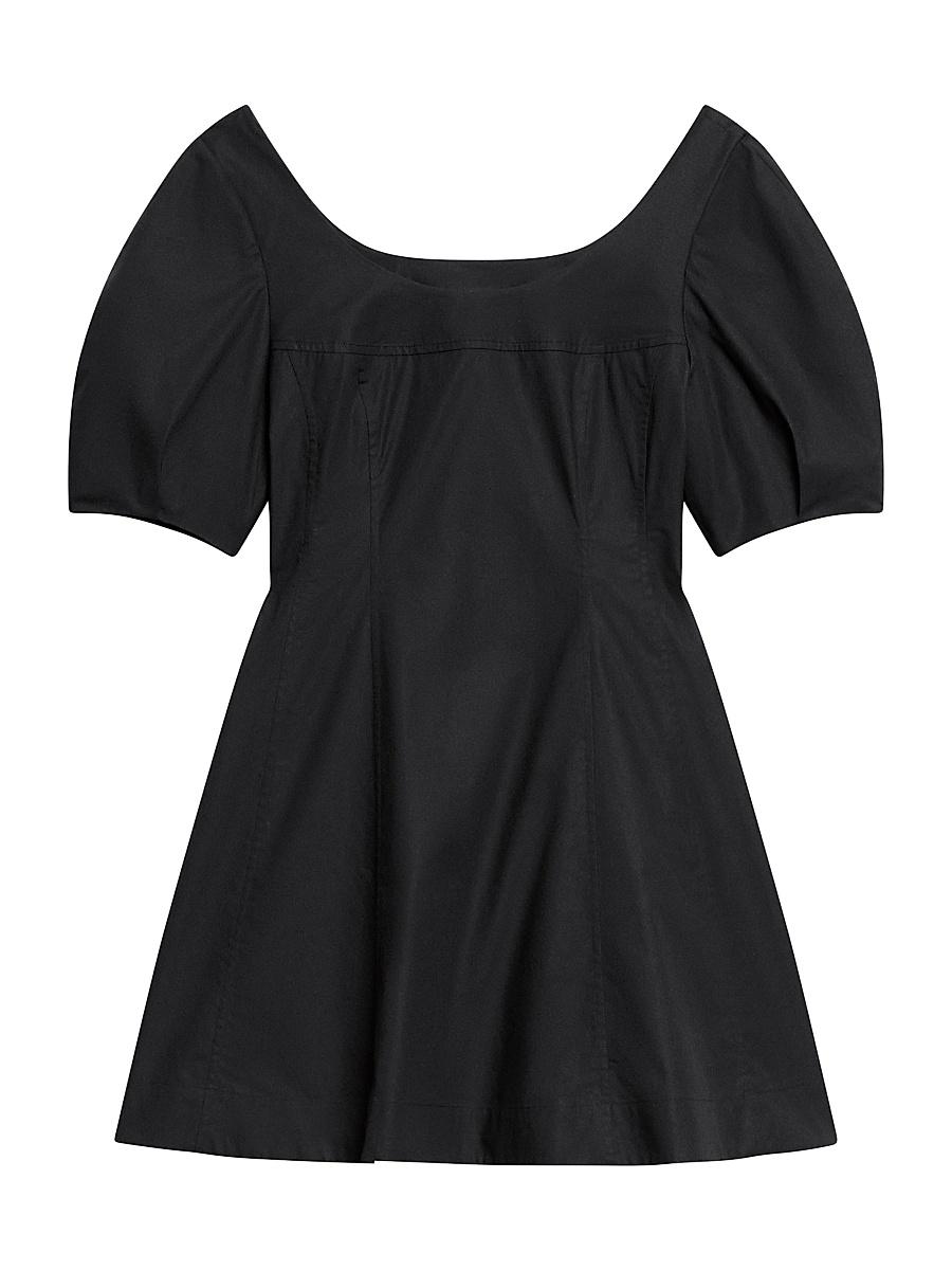Womens City Stretch-Cotton Fit & Flare Minidress Product Image