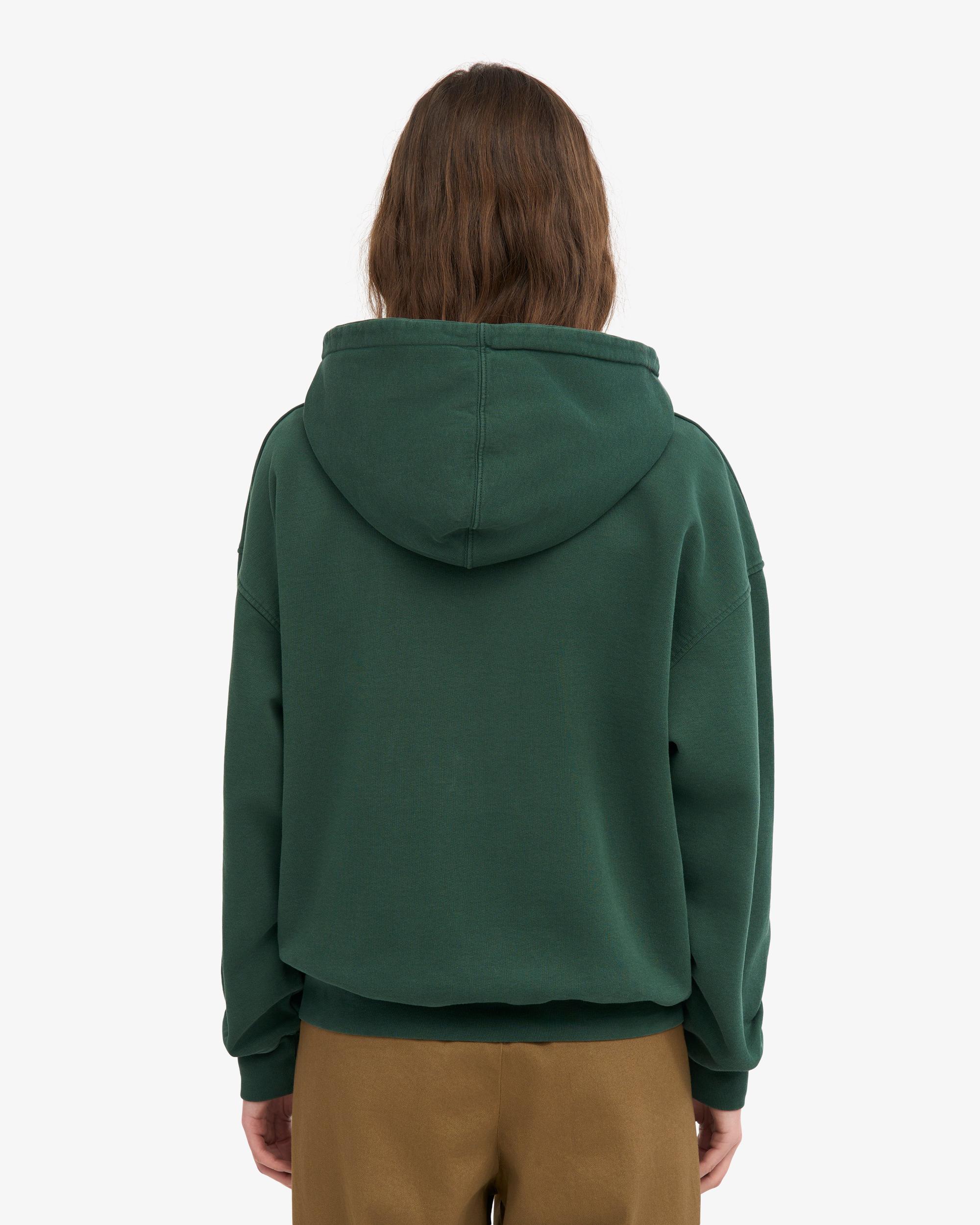 Organic Oversized Zip Hood - Emerald Green Product Image