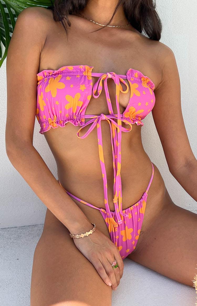 9.0 Swim Chupa Orange Floral Bikini Top Baby Product Image