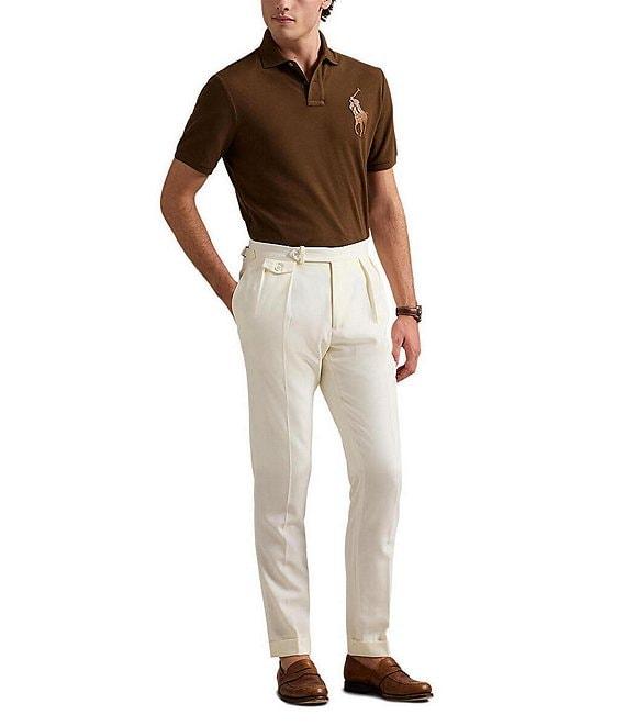 Polo Ralph Lauren Classic Fit Leather-Pony Mesh Short Sleeve Polo Shirt Product Image