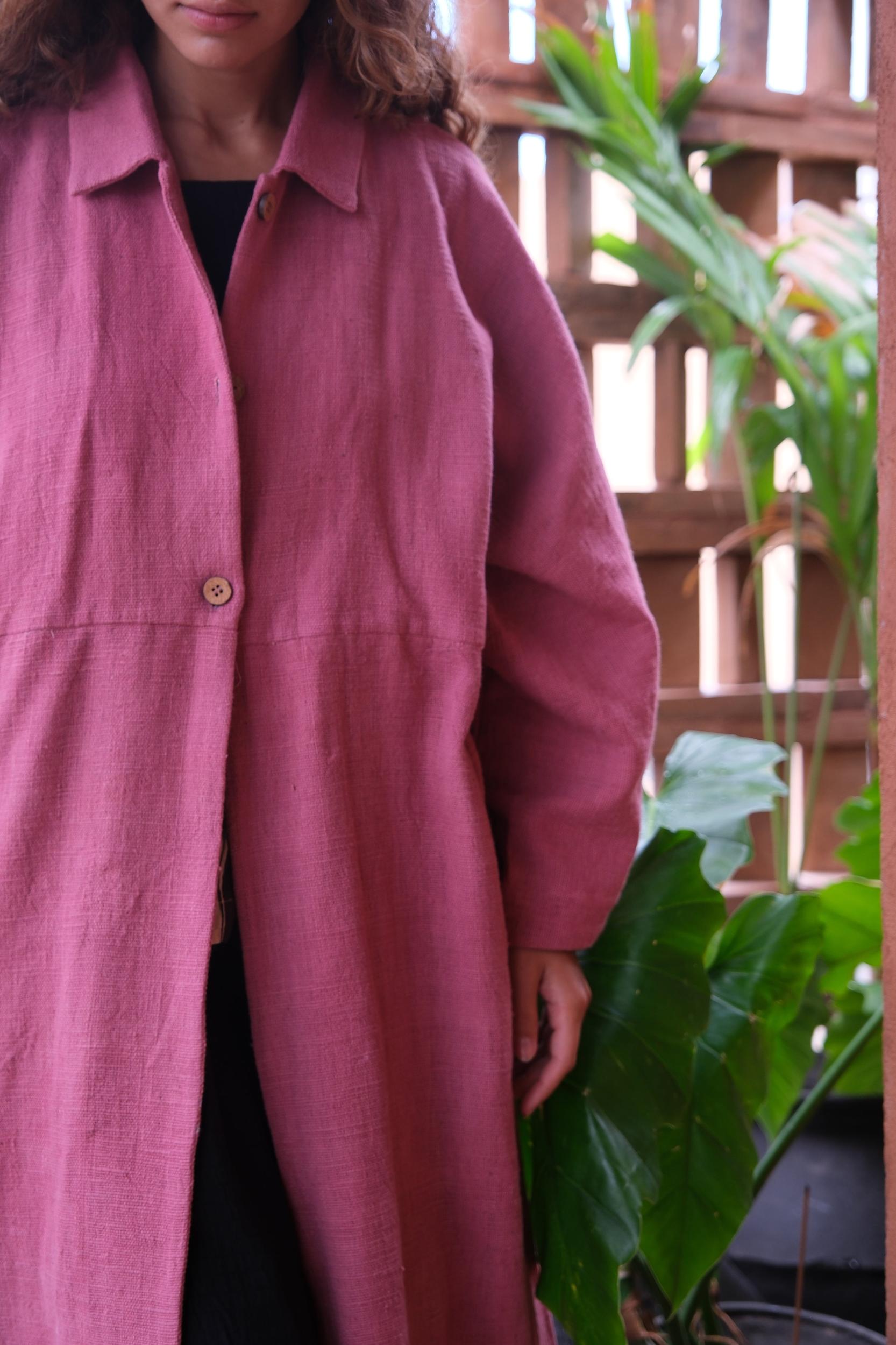 Fiery Pink Duster Jacket Product Image